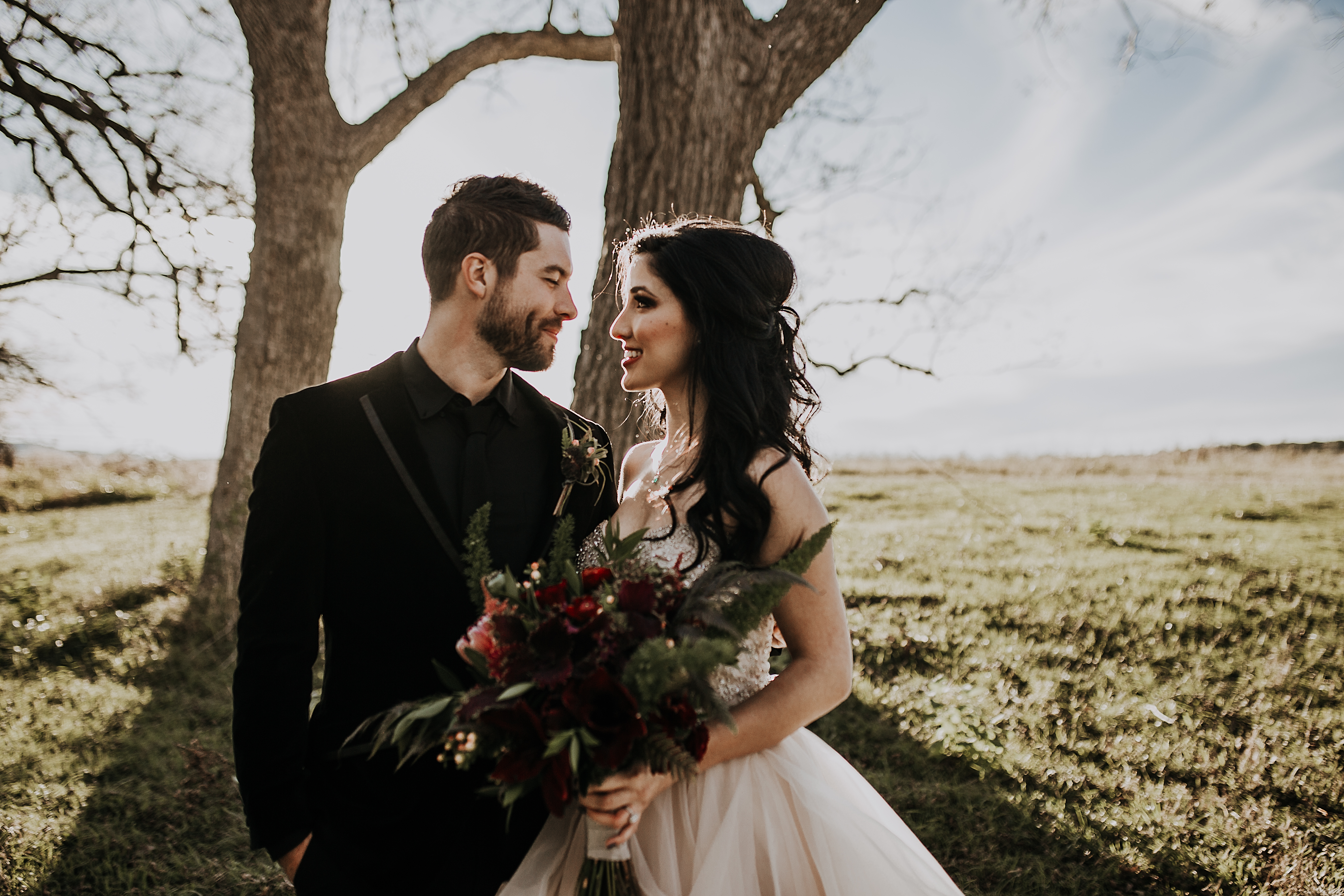 Boda en el bosque en invierno