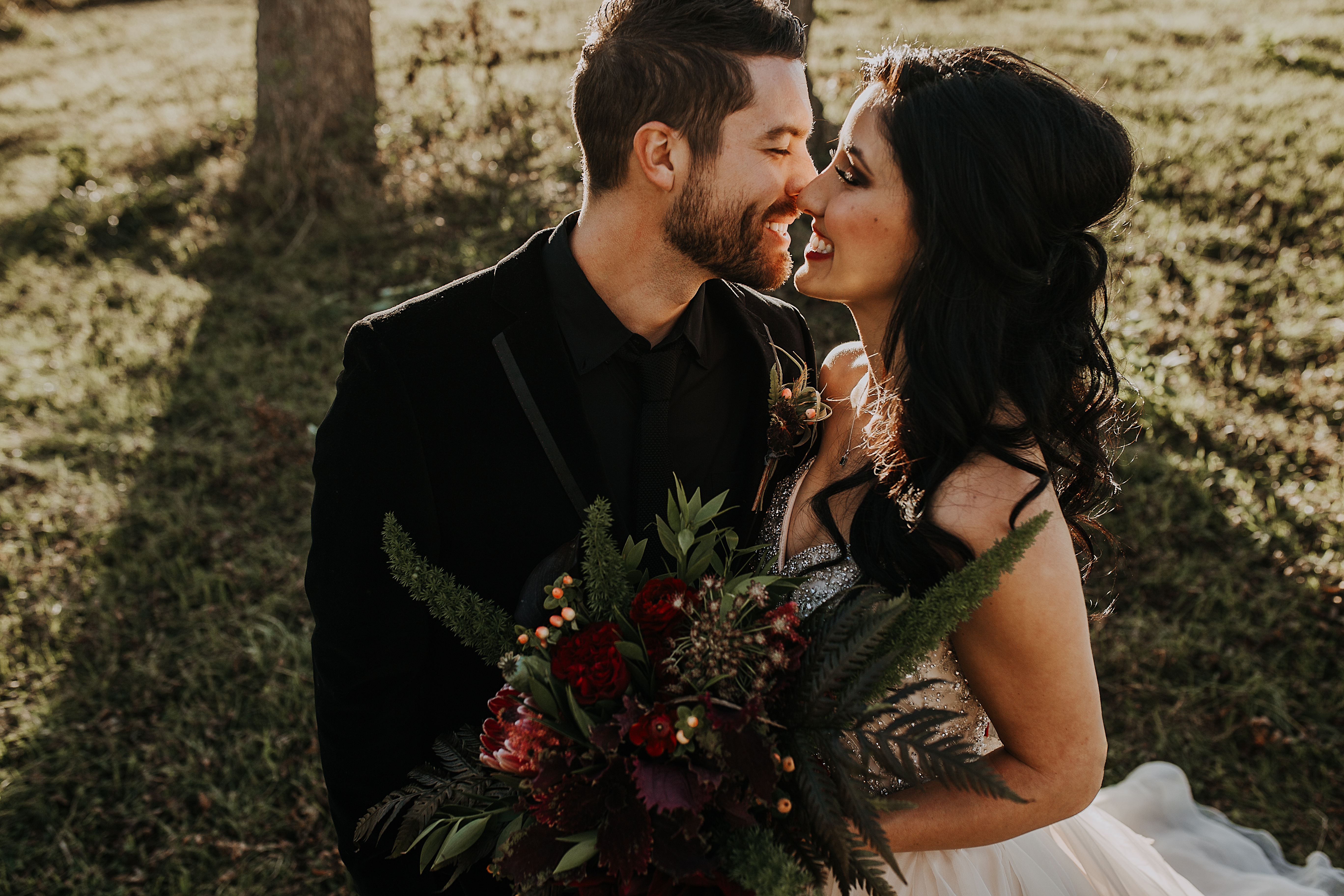 Boda en el bosque en invierno