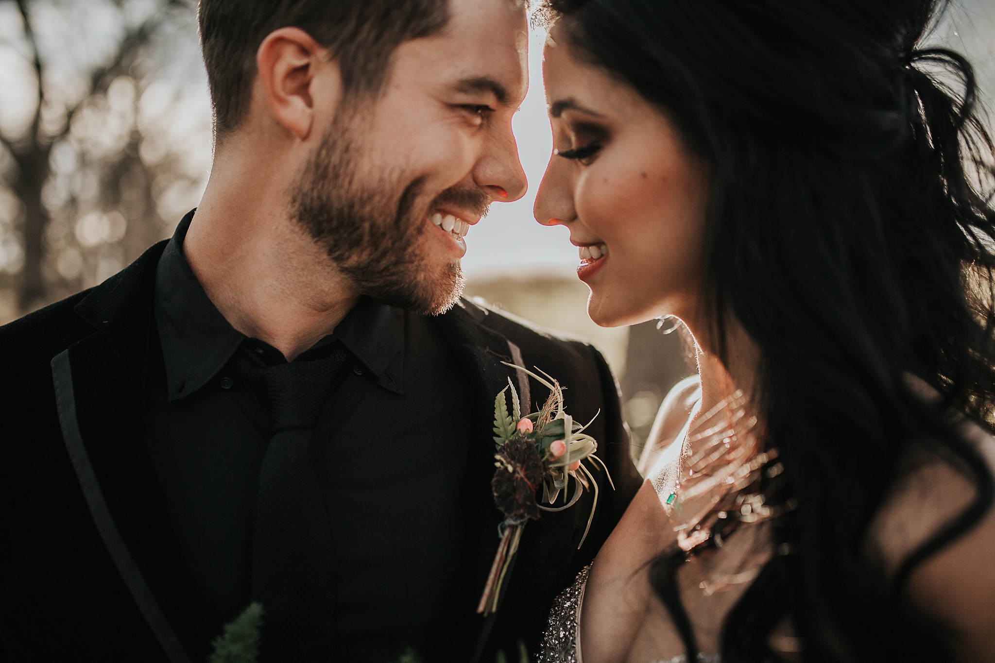 Boda en el bosque en invierno