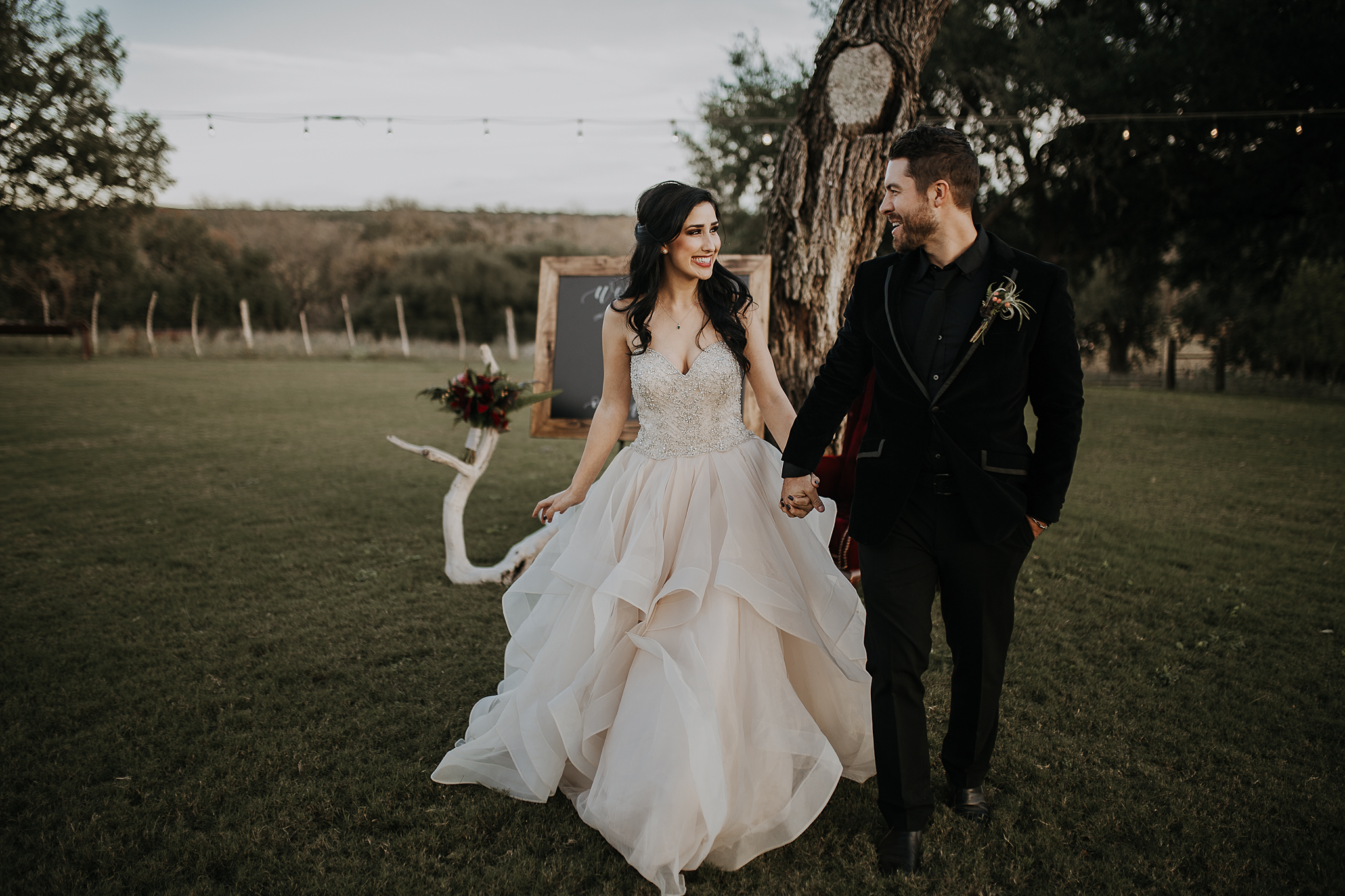 Boda en el bosque en invierno