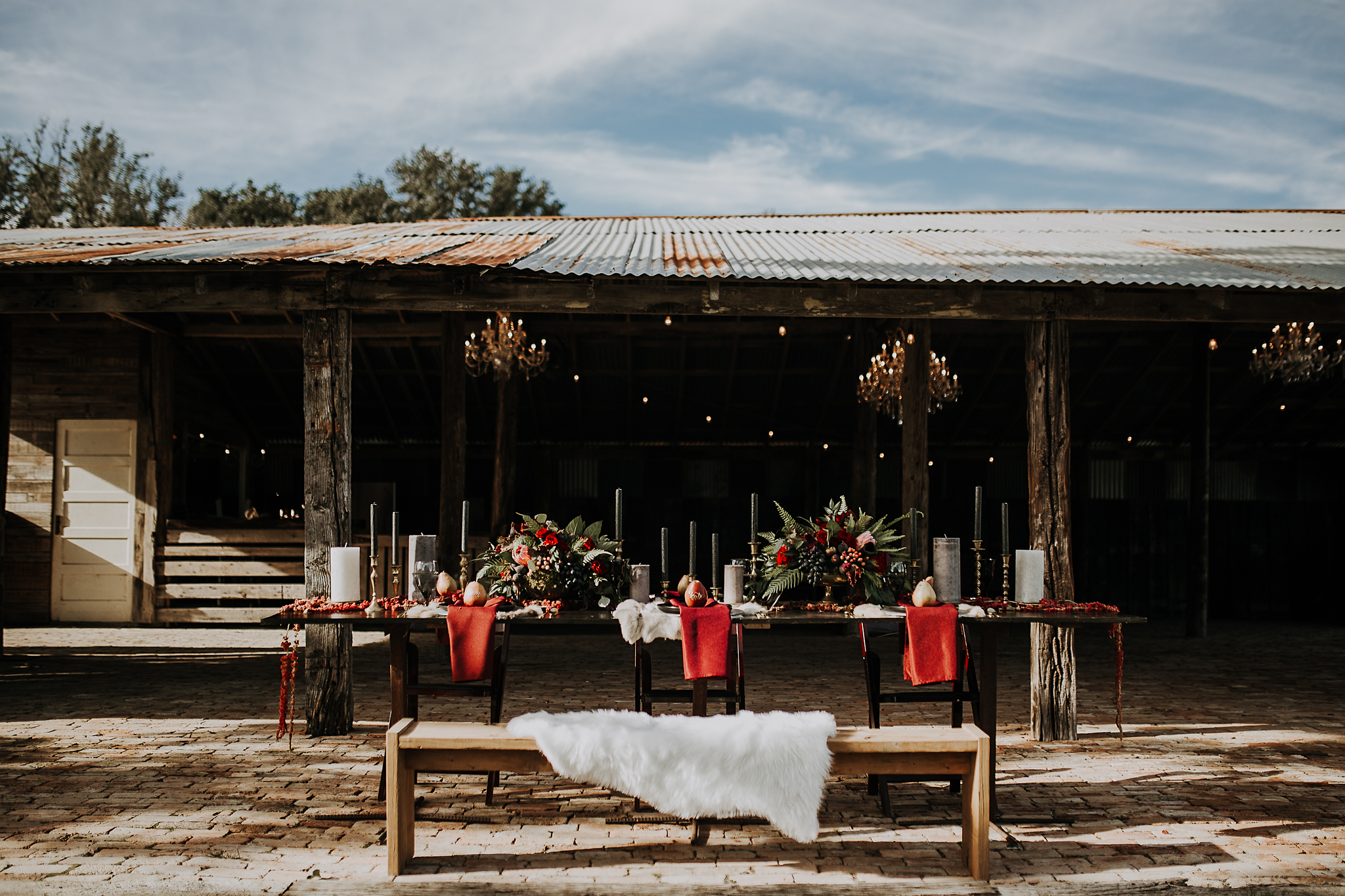 Boda en el bosque en invierno