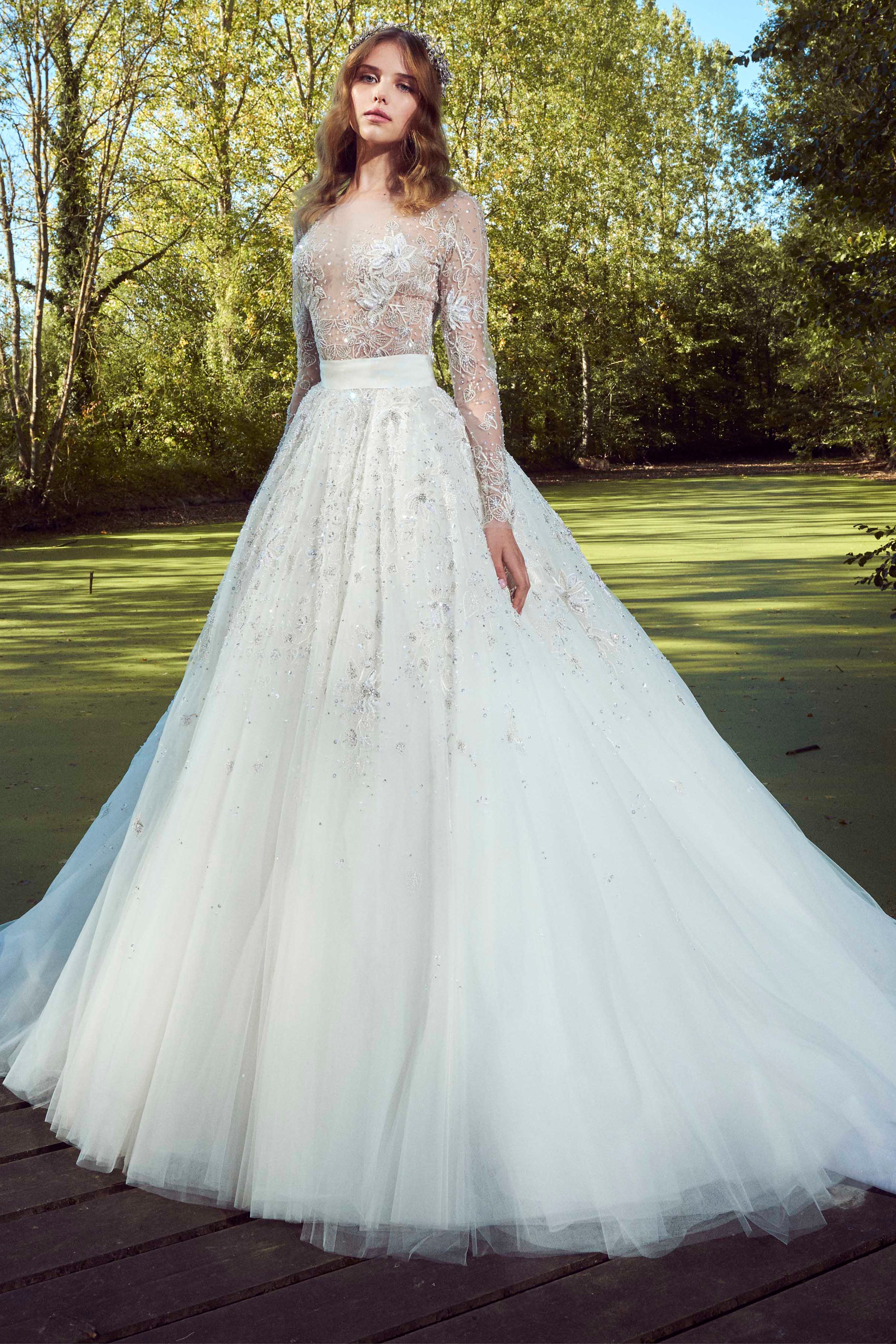 Vestidos de novia con manga larga 2019