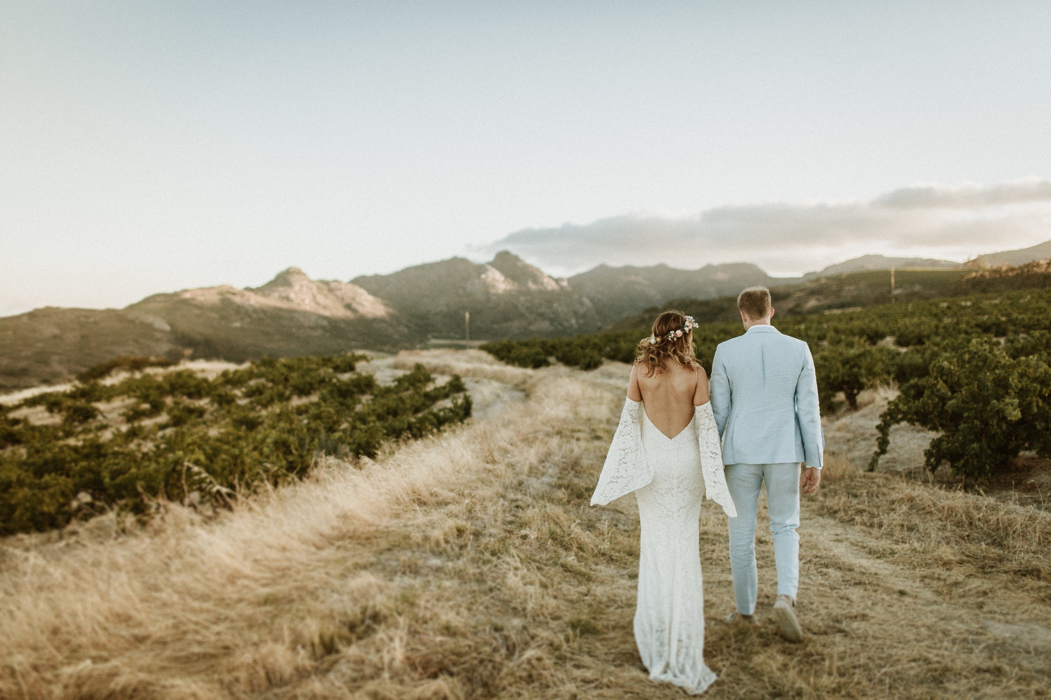 Una boda en los viñedos y montañas de Sudáfrica