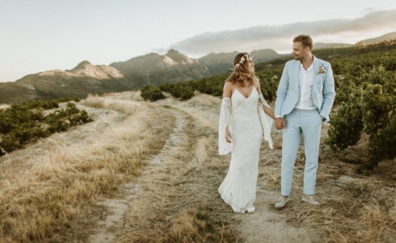 Una boda en los viñedos y montañas de Sudáfrica